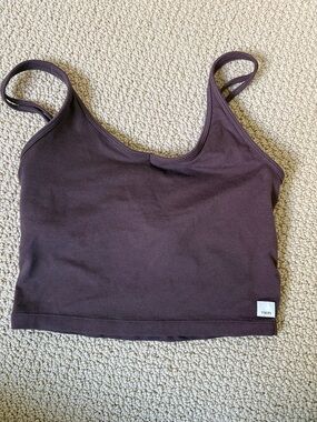 Vuori Chocolate Brown Thin-Strap Sports Bra